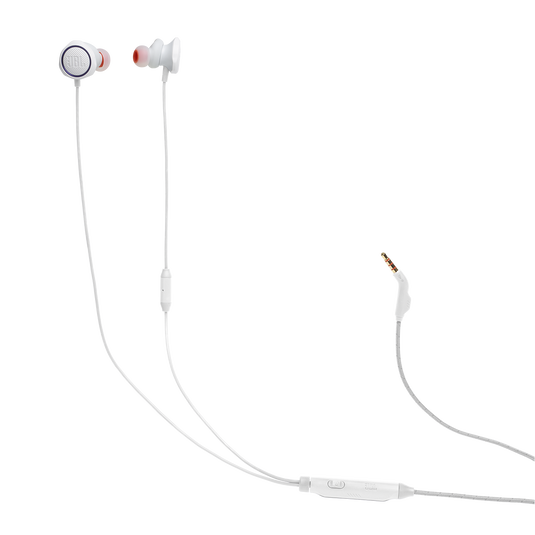 JBL Quantum 50 - White - Wired in-ear gaming headset with volume slider and mic mute - Hero image number null